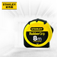 史丹利（STANLEY）自鎖鋼卷尺盒尺伸縮尺米尺耐摔8米公英制8mx25mm 30-628-23