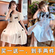 玉儷歆女童連衣裙夏季兒童洋氣公主裙公主風(fēng)小女孩裙子 蝴蝶結(jié)連衣裙+花邊學(xué)院風(fēng)裙 140 建議身高130cm左右