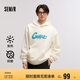森馬衛(wèi)衣男發(fā)熱抑菌冬季寬松連帽衣服加絨印花情侶裝109724116204