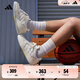 adidas ENTRAP美式校園風(fēng)低幫運(yùn)動板鞋少年感復(fù)古籃球鞋阿迪達(dá)斯 米白色/灰色   37
