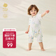 babycare山茶花短袖連體衣新品夏季新生兒爬服寶寶衣服 天鵝集 80cm 