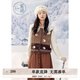 紫涵（ZIHAN）紫涵手工牧場(chǎng)提花圓領(lǐng)針織馬甲女2024年冬季新款疊穿毛衣馬夾外套 咖色 L