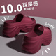 ECAC10.0cm厚底高跟拖鞋女款2025新款夏季外穿網(wǎng)紅小個(gè)子厚底防滑拖鞋 玫紅 【10.0厚底增高】 35-36 正碼正拍