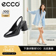 愛(ài)步（ECCO）包頭涼鞋女 夏季優(yōu)雅媽媽百搭透氣粗跟高跟鞋 雕塑222713 黑色22271301001 37