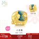 周生生七夕禮物黃金轉(zhuǎn)運珠小吉象吉祥足金串珠 不含手鏈繩93854C