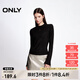 ONLY春夏簡(jiǎn)約百搭修身打底衫半高領(lǐng)長(zhǎng)袖T恤女|124302014 H1Z 黑色 M (165) 84A