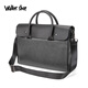 Walker Shop 2025新款商務(wù)男士公文包大容量手提斜挎包通勤休閑男包單肩包 灰色【39*12*27】 大包15.6英寸