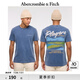 ABERCROMBIE & FITCH男裝25夏季美式復古印花圖案百搭寬松圓領短袖T恤KI123-5016 深藍色 S (175/92A)