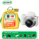 索尼（SONY）ZV-E10L 半畫(huà)幅微單相機(jī) 標(biāo)準(zhǔn)鏡頭套裝 顏值機(jī)身 精準(zhǔn)對(duì)焦 VLOG APS-C畫(huà)幅 白色 旅拍套餐 