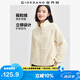 佐丹奴休閑外套女搖粒絨純色袋鼠兜立領(lǐng)插肩抓絨衣女13374810