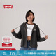 Levi's李維斯女士時(shí)尚休閑抽繩寬松慵懶隨性連帽刺繡衛(wèi)衣美式外套 灰黑色 A9416-0001 M
