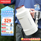 摩飛電器（Morphyrichards）電熱水壺 便攜式燒水壺 家用戶外旅行1L大容量雙層304不銹鋼保溫防燙旅行電水壺電熱水杯MR6061白