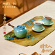 朱炳仁銅  上春山茶禮套裝 紫銅壺手工銅壺養(yǎng)生茶壺 禮贈 上春山茶禮套裝