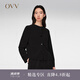 OVV【重磅真絲】2024春夏新款女裝鬼縐經(jīng)典圓領(lǐng)夾克外套 黑色（凈色）18 L