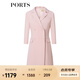 PORTS寶姿春季新品女裝商務(wù)通勤西裝領(lǐng)連衣裙ALP8D053JWP065 復(fù)古粉 XL (10)