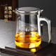 京也高端磁吸飄逸杯泡茶壺加厚耐熱玻璃茶水分離杯一鍵過(guò)濾沖茶器新款 600ML-電鍍FY650A