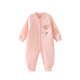 藤之木工房嬰兒連體衣春裝保暖套裝寶寶女夾棉哈衣女童爬服加厚衣服 襟蛤-粉色(花花宇宙) 90cm