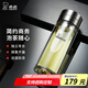 希諾（HEENOOR）茶水分離玻璃杯男士雙層大容量杯子隔熱泡茶杯高檔商務(wù)送禮水杯 本色-禮盒裝320ml