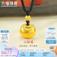 六福珠寶七夕禮物 福滿傳家足金小胖福袋黃金吊墜配頸繩計價 約6.96克