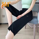 361°運動(dòng)七分褲女2025夏季薄款速干透氣寬松直筒休閑女褲跑步中褲子 超級黑 L (175) 建議130-145斤