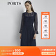 PORTS寶姿商場(chǎng)同款新品女裝喇叭袖蕾絲收腰連衣裙LL8D035KLN002 丈青 M (6)