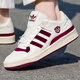 阿迪達(dá)斯 （adidas）三葉草男鞋 2025夏季新款運(yùn)動(dòng)鞋F(xiàn)ORUM低幫輕便透氣休閑板鞋 酒紅/FORUM LOW/主推 42.5