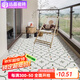 遠(yuǎn)晶400x400法式復(fù)古小花磚綠色廚房衛(wèi)生間墻磚陽臺廣東地板磚廣東 SP4422 400x400mm