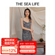 THE SEA LIFE歐海一生 吊帶連衣裙女24夏新品復(fù)古斜門(mén)襟牛仔吊帶連衣裙1680 迷霧藍(lán) M