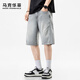 馬克華菲【天絲萊賽爾】牛仔短褲男夏季薄款寬松休閑直筒冰絲五分中褲子男