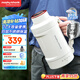 摩飛電器（Morphyrichards）電熱水壺 便攜式燒水壺 家用戶外旅行1L大容量雙層304不銹鋼保溫防燙旅行電水壺電熱水杯MR6061白