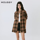 moussy 夏季新品美式復(fù)古風(fēng)格紋襯衫女010ISB30-8771 060棕色 均碼