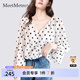 MeetMetro瑪依爾波點(diǎn)印花法式襯衫女2025春新款燈籠袖套頭雪紡衫 波點(diǎn)【現(xiàn)貨閃電發(fā)】 M