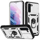 紐為（Newvessy）二合一加厚防摔適用三星S22手機殼S21 ultra硅膠全包note20u磁吸車載A53 5G支架保護套A52推窗鏡頭 白+黑【雙層加厚防摔】 三星Galaxy S23 Ult