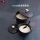 琺寶（staub）多功能琺瑯鑄鐵鍋家用煲湯燜燒燉炒鍋烹飪鍋具電磁爐廚房好物 飯釜鍋黑色【金色蓋鏑】 16cm