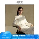 HECO【蝶舞錄】新中式國風25春夏時尚蝴蝶珠片繡立領襯衫長袖上衣女 白色 M