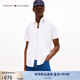 TOMMY HILFIGER25新款夏季男裝休閑通勤經(jīng)典中性簡約合身針織短袖襯衫38663 白色YCF L （推薦：150-165斤）