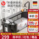 優(yōu)樂博（ULOP）嬰兒床拼接床多功能折疊嬰兒床可移動寶寶床新生兒禮物哄睡神器 嬰兒床可移動[蚊帳+尿布臺+床鈴] 多功能嬰兒床0-3歲嬰兒用品