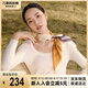 萬事利WENSLI真絲絲巾桑蠶絲女方巾63cm送媽媽生日禮物絲巾禮盒  玉蘭賦