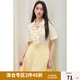 獨(dú)束大碼女裝荷葉邊綁帶V領(lǐng)短袖襯衫2025夏裝設(shè)計(jì)感氣質(zhì)上衣 茴香黃 L （尺碼：2）