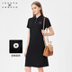 JOSEPH ABBOUD愛(ài)堡德【輕奢品牌】2025新款女裝純棉短袖連衣裙POLO領(lǐng)修身長(zhǎng)裙子 黑色-JA07 L