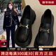 CAMILA KSENIA厚底樂(lè)福鞋女士2025新款夏季百搭鞋子時(shí)尚單鞋增高女鞋休閑小皮鞋 黑色 37