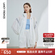 朗姿法式寬松設(shè)計(jì)感氣質(zhì)防曬服女夏季新款高級(jí)感休閑短外套 椰子奶油 2XL