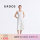 ERDOS【醋酸縐】25春夏U型領(lǐng)無(wú)袖中長(zhǎng)款A(yù)字裙女連衣裙 奶昔白 S 160/80A