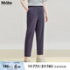 MsShe【速干錦綸顯瘦錐形九分褲】大碼女裝2025款夏裝胖mm 帝王紫色現(xiàn)貨 2XL