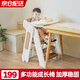 ANGI BABY寶寶餐椅嬰兒餐椅便攜可折疊家用多功能寶寶學習椅吃飯椅兒童餐椅 布朗棕【大餐盤+五合一多功能】 翻轉(zhuǎn)圍欄設(shè)計吃飯餐桌學習椅子