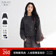 熙然【松弛感空氣層棉套裝】2025春新品寬松珠片衛衣半身裙女兩件套裝 灰色 M
