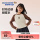 Skechers斯凱奇旋風(fēng)T兒童休閑長(cháng)袖男女款長(cháng)袖T恤衫L325G012 拼色/象牙白色/001J 150