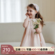 OAK FAMILY夏季新品2025女寶寶無(wú)袖連衣裙文藝娃娃領(lǐng)兒童公主裙 粉色 （不含頭飾） 90 cm