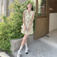 衣典零一（LEDIALYI）法式千金小香風(fēng)西裝馬甲套裝女2025夏季新款薄款百褶短裙子兩件套 淺黃色 S （建議105斤內）