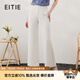 愛特愛（EITIE）輕薄舒適高腰顯瘦白色直筒褲百搭通勤氣質(zhì)夏季新款7005704 亮白10 L 165